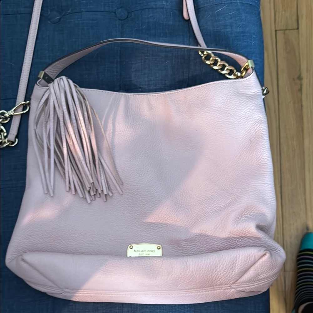 Michael Kors Pink Hobo Bag with Fringe Detail - Picture 3 of 5